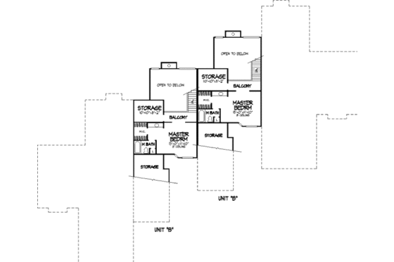 Floor Plan - Upper Floor for Contemporary House Plan #320-310 - 1 bed, 2 bath