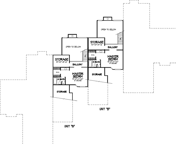 Contemporary Floor Plan - Upper Floor Plan #320-310