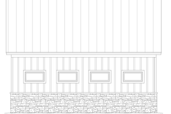 Exterior - Rear Elevation for Traditional House Plan #932-448, 0 bath