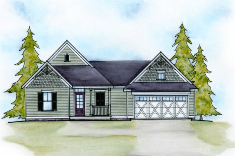 Dream House Plan - Traditional Exterior - Front Elevation Plan #20-2074
