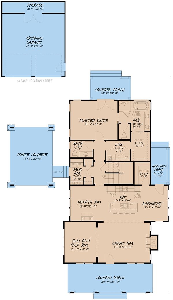Dream House Plan - Country Floor Plan - Main Floor Plan #923-149