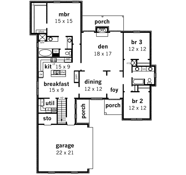 European Floor Plan - Main Floor Plan #16-328