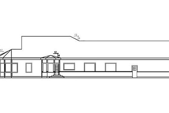 Exterior - Rear Elevation for Traditional House Plan #60-251 - 3 bed, 3.5 bath