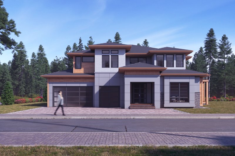 House Blueprint - Modern Exterior - Front Elevation Plan #1066-11