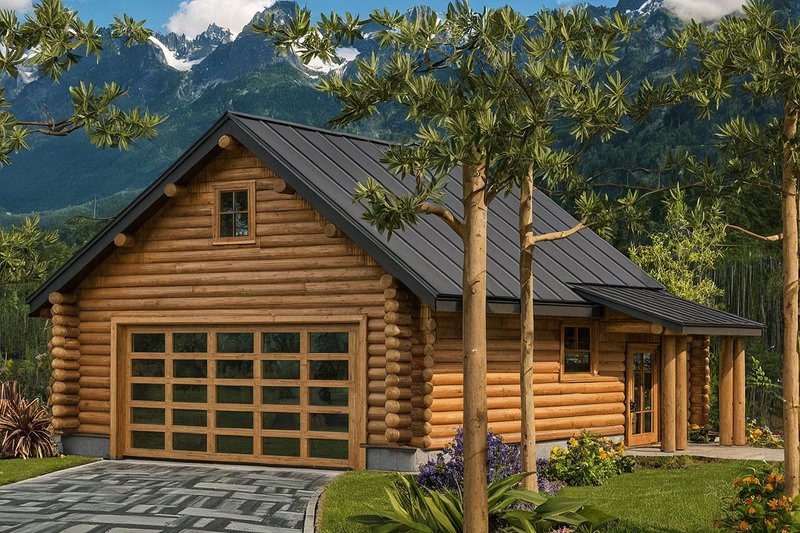 Home Plan - Exterior - Front Elevation 3 for Contemporary House Plan #124-439 - 3 bed, 2 bath