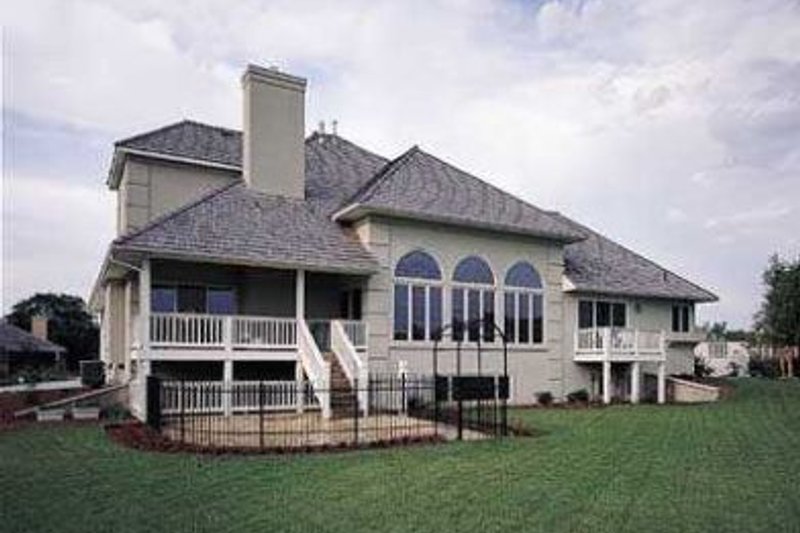 Home Plan - Exterior - Rear Elevation for European House Plan #72-169 - 3 bed, 4 bath