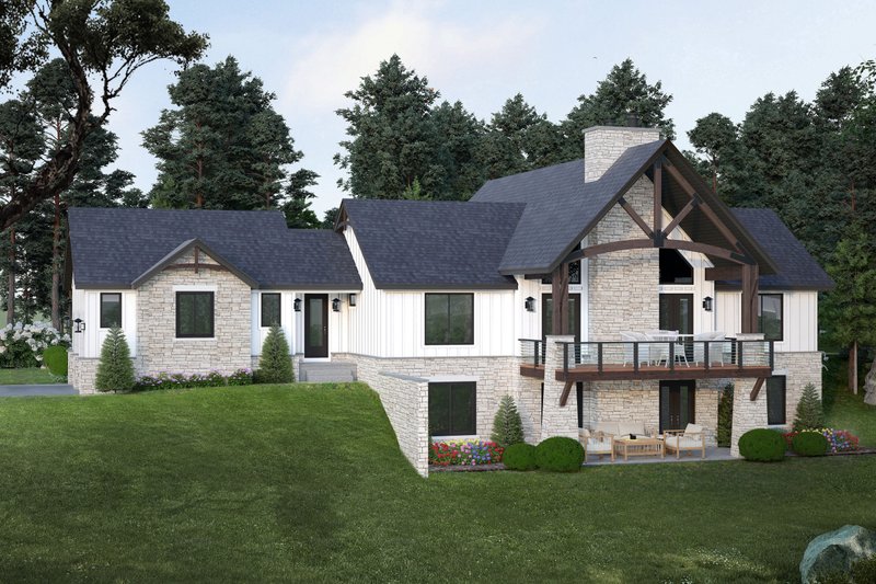 House Blueprint - Country Exterior - Front Elevation Plan #932-1304