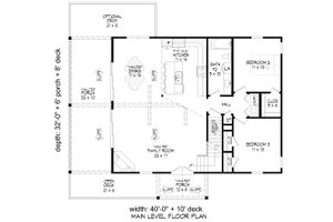 Floor Plan - Main Floor for Country House Plan #932-896 - 3 bed, 2 bath