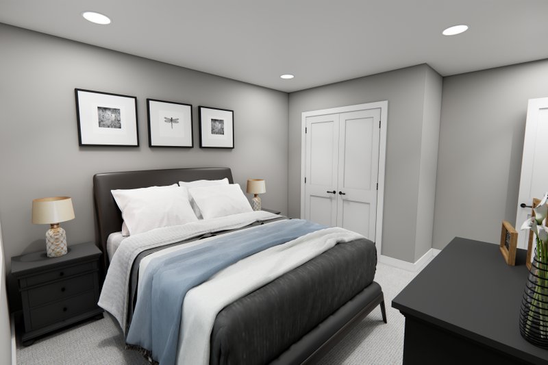 Architectural House Design - Interior - Bedroom 2 for Craftsman House Plan #51-1472 - 3 bed, 2.5 bath