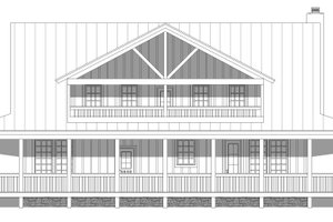 Exterior - Rear Elevation for Country House Plan #932-168 - 3 bed, 3 bath