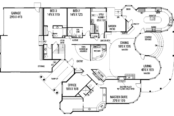Floor Plan - Main Floor House Plan #60-482 - 3 bed, 3.5 bath