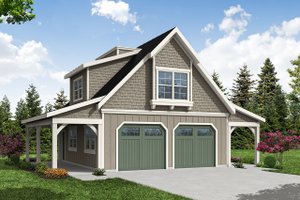 Craftsman Exterior - Front Elevation Plan #124-1386