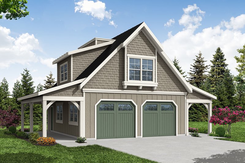 Home Plan - Craftsman Exterior - Front Elevation Plan #124-1386