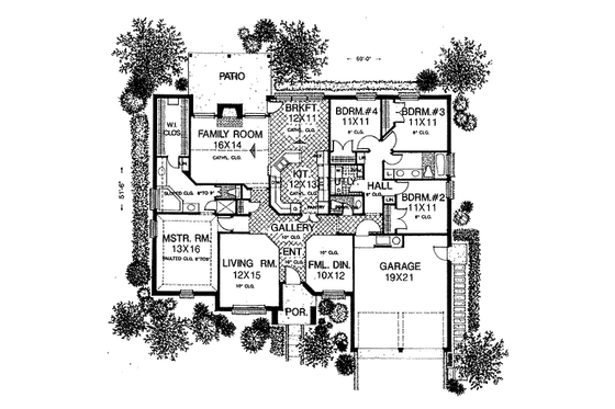 Floor Plan - Main Floor for European House Plan #310-789 - 4 bed, 2.5 bath