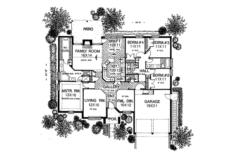 House Design - Floor Plan - Main Floor for European House Plan #310-789 - 4 bed, 2.5 bath