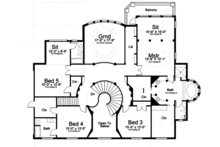 Home Plan - Classical Floor Plan - Upper Floor Plan #119-363