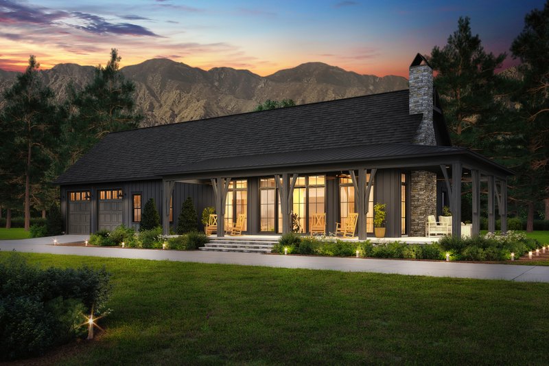Dream House Plan - Exterior - Front Elevation 5 for Barndominium House Plan #430-355 - 3 bed, 2.5 bath