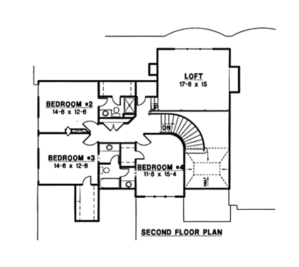 Floor Plan - Upper Floor Plan #67-162