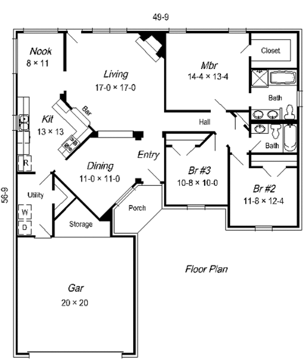 European Floor Plan - Main Floor Plan #329-197