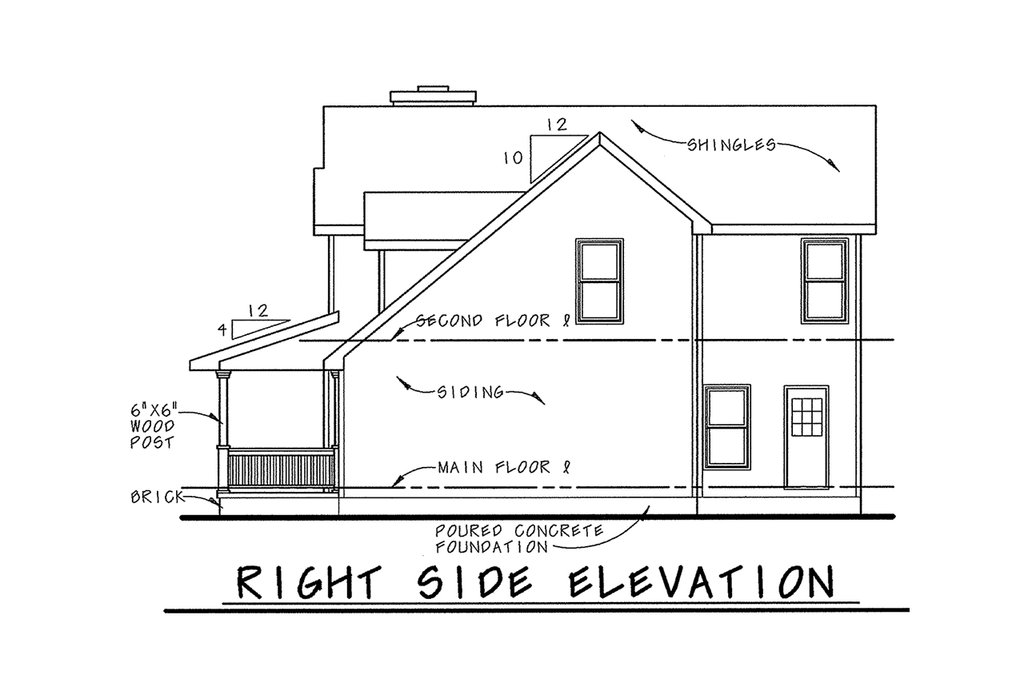 Exterior - Other Elevation 1 for Farmhouse House Plan #20-2634 - 3 bed, 2.5 bath