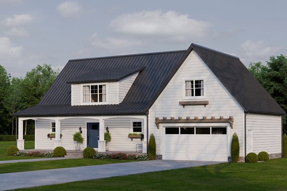 Exterior - Front Elevation 3 for Country House Plan #1089-61 - 3 bed, 2.5 bath