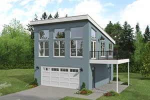 Contemporary Exterior - Front Elevation Plan #932-597