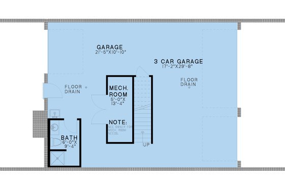 Floor Plan - Lower Floor for Farmhouse House Plan #923-245 - 3 bed, 3.5 bath