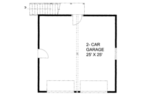 Floor Plan - Main Floor for Traditional House Plan #117-707, 0.5 bath