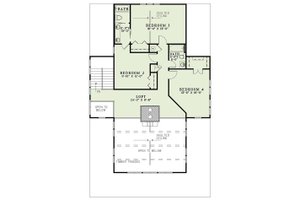 Floor Plan - Upper Floor for Country House Plan #17-3305 - 4 bed, 3 bath