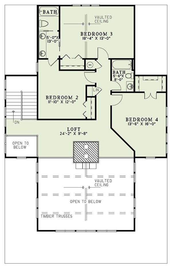 Dream House Plan - Country Floor Plan - Upper Floor Plan #17-3305