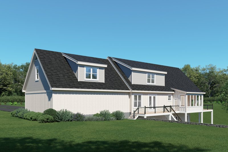 Architectural House Design - Exterior - Rear Elevation 1 for Country House Plan #932-1387 - 4 bed, 3.5 bath