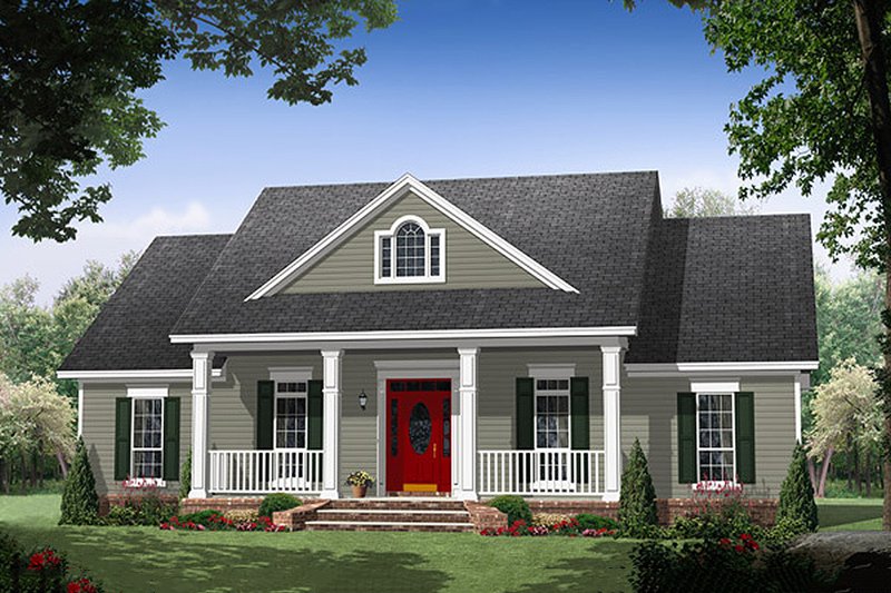 Home Plan - Country style home, Traditional design, elevation