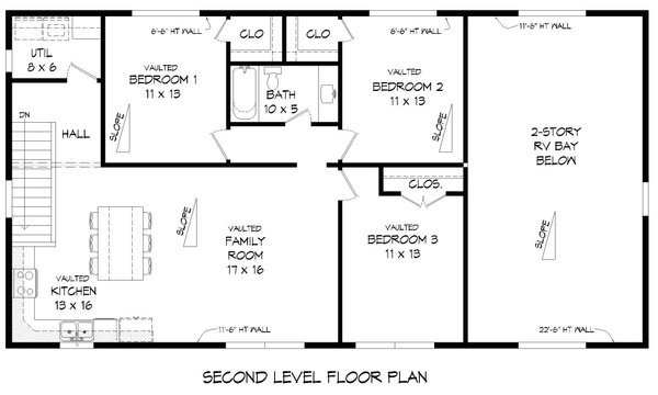 Modern Floor Plan - Upper Floor Plan #932-754