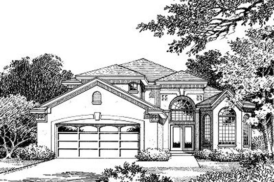 Exterior - Front Elevation for European House Plan #417-290 - 4 bed, 3.5 bath