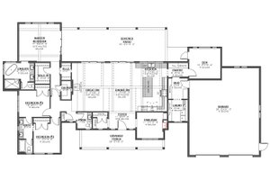 Floor Plan - Main Floor for Ranch House Plan #1086-13 - 3 bed, 2.5 bath