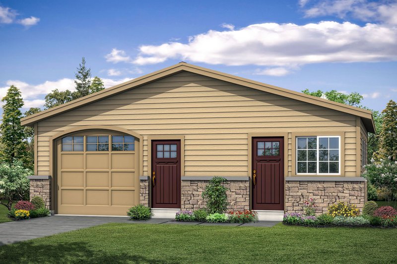 House Blueprint - Traditional Exterior - Front Elevation Plan #124-1099
