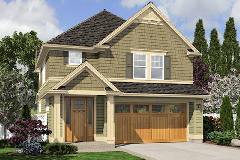 Architectural House Design - Craftsman Exterior - Front Elevation Plan #48-498