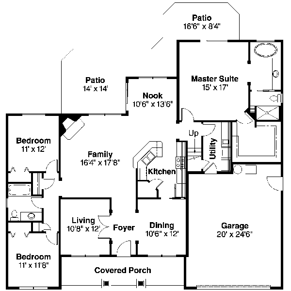 House Plan Design - Floor Plan - Main Floor Plan #124-561