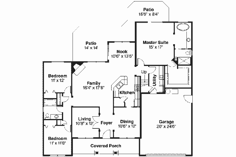 Home Plan - Floor Plan - Main Floor House Plan #124-561 - 3 bed, 2 bath