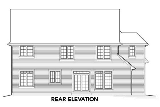 Exterior - Rear Elevation for Traditional House Plan #48-330 - 3 bed, 2.5 bath