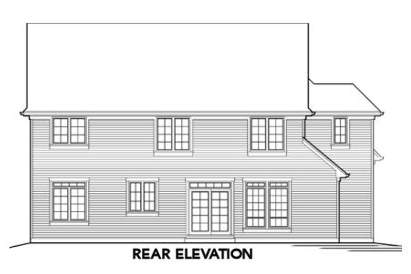 Home Plan - Exterior - Rear Elevation for Traditional House Plan #48-330 - 3 bed, 2.5 bath