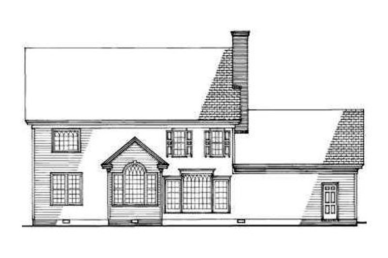 Dream House Plan - Exterior - Rear Elevation for Southern House Plan #137-203 - 3 bed, 2.5 bath