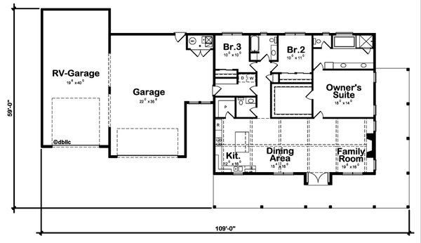 Barndominium Floor Plan - Main Floor Plan #20-2556