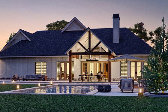 Exterior - Front Elevation 3 for Farmhouse House Plan #119-451 - 3 bed, 2 bath