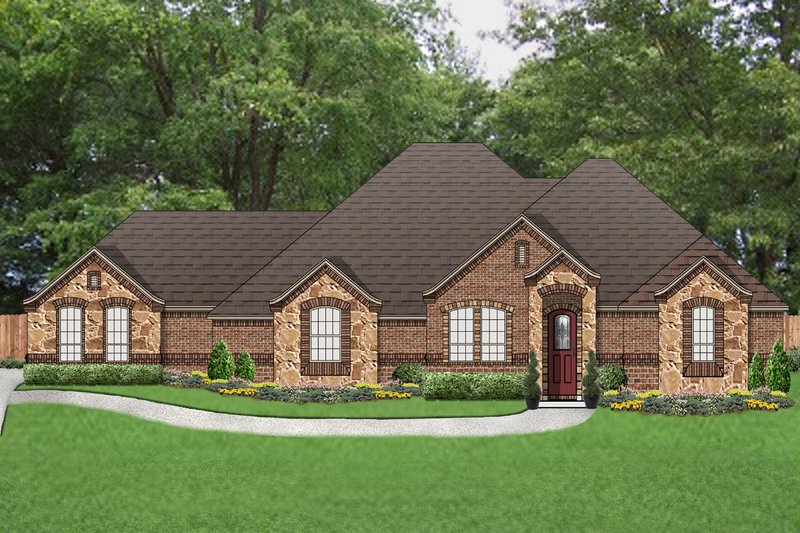 Home Plan - Tudor Exterior - Front Elevation Plan #84-591