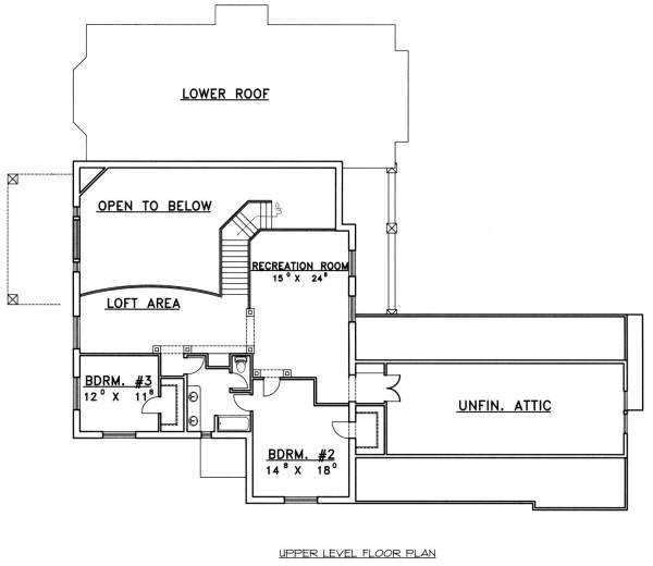 Home Plan - Floor Plan - Upper Floor for European House Plan #117-562 - 3 bed, 2.5 bath