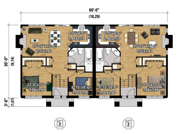 Contemporary Floor Plan - Main Floor Plan #25-4395