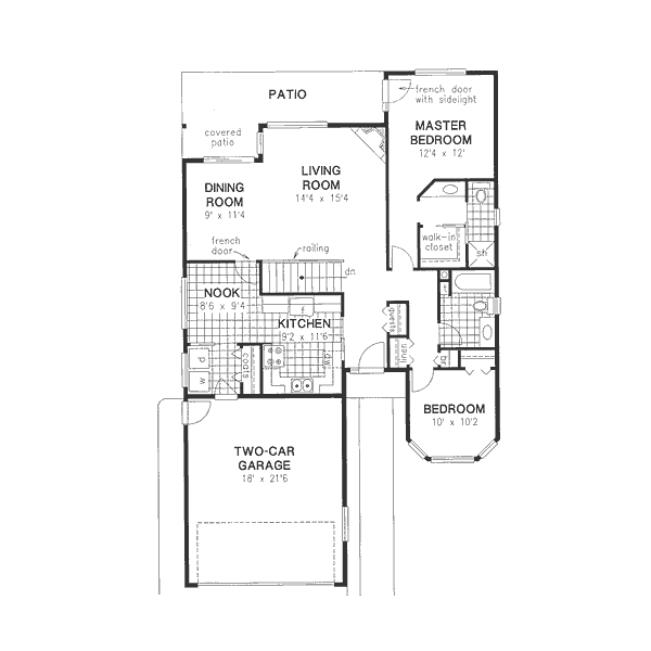 House Design - Traditional Floor Plan - Main Floor Plan #18-9111