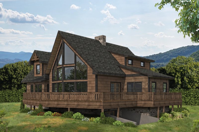 Home Plan - Cabin Exterior - Front Elevation Plan #117-1006