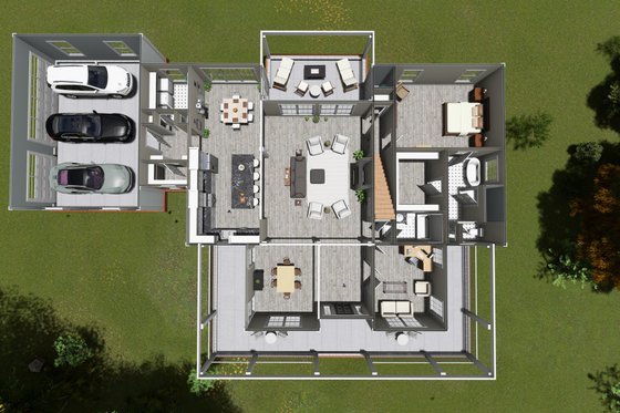 Floor Plan - Main Floor 1 for Farmhouse House Plan #513-2209 - 5 bed, 4 bath